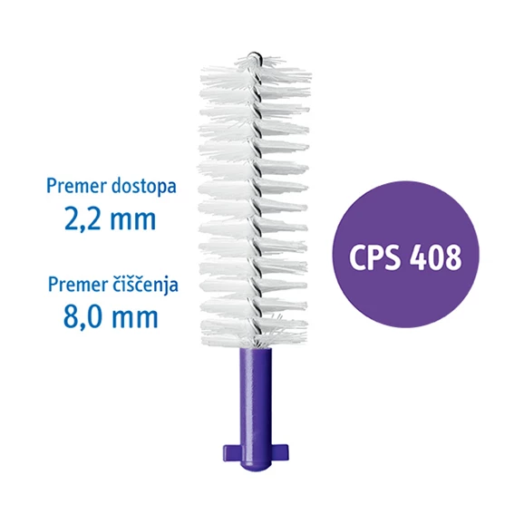 Curaprox CPS 408 Perio, medzobna ščetka (5 medzobnih ščetk + plastično držalo UHS 451)