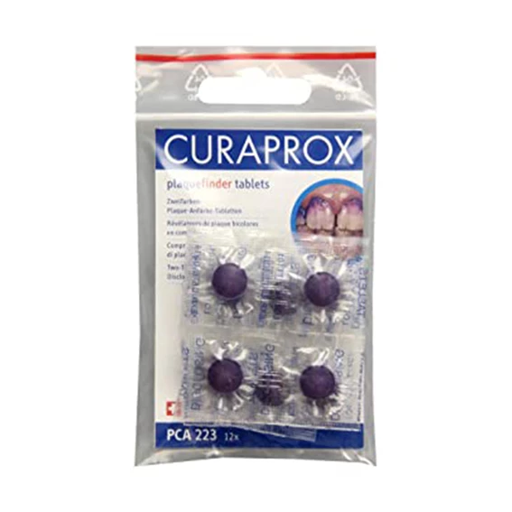 Curaprox Plaquefinder PCA 222, tablete za razkrivanje zobnih oblog, 20 tablet