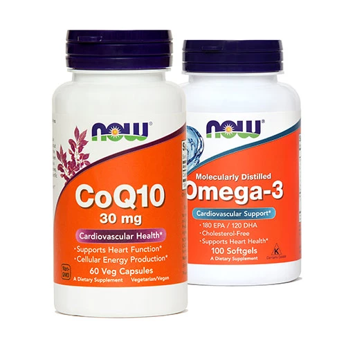 NOW Koencim Q10 30 mg kapsule, 60 kapsul + GRATIS NOW Omega-3, 100 kapsul 