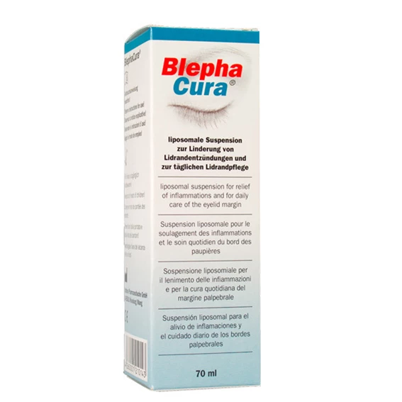 Blepha Cura, paket za nego očesnih vek, 70 ml + 70 blazinic