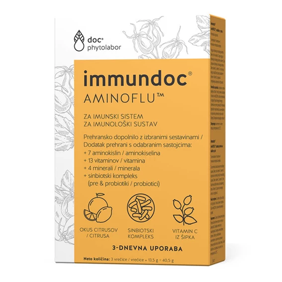 Immundoc Aminoflu prašek, 3 vrečice