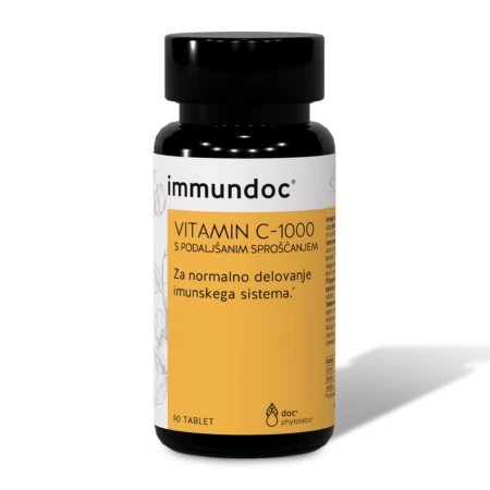 Immundoc Vitamin C-1000 mg s podaljšanim sproščanjem, 90 tablet