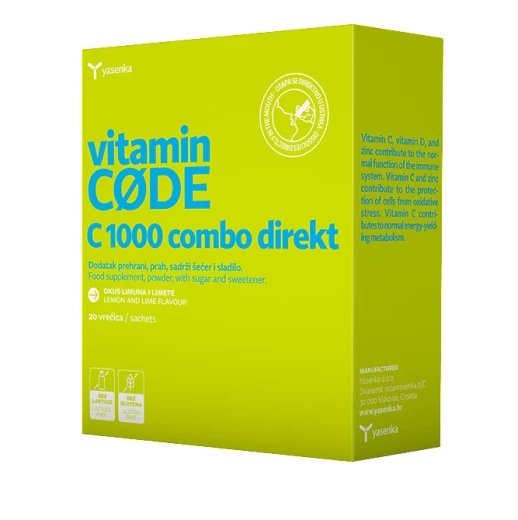 Yasenka Vitamin code C 1000 Combo Direkt prašek, 20 vrečic