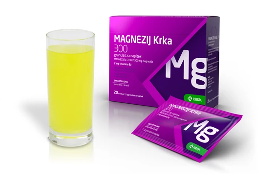 Magnezij Krka 300 granulat za napitek, 20 vrečk