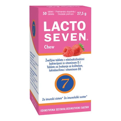 Lacto Seven Vitabalans Chew, 50 žvečljivih tablet