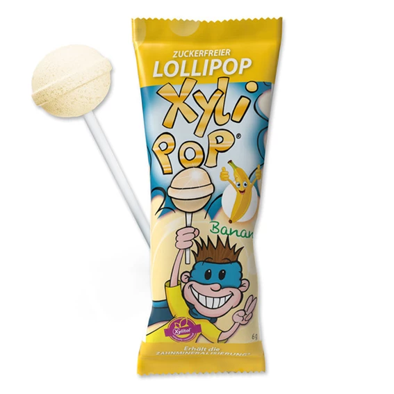 Xylipop lizika za preventivno in zobno nego z okusom banane, 1 kos