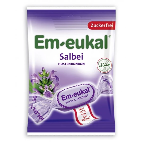 Dr. Soldan Em-eukal, trdi bonboni brez sladkorja - žajbelj, 75 g