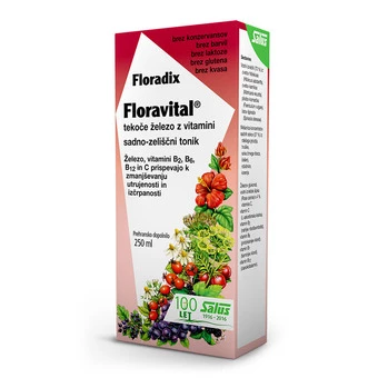 Floradix Floravital tonik z železom in vitamini, 250 ml