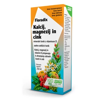 Floradix Kalcij, Magnezij in Cink tonik, 250 ml