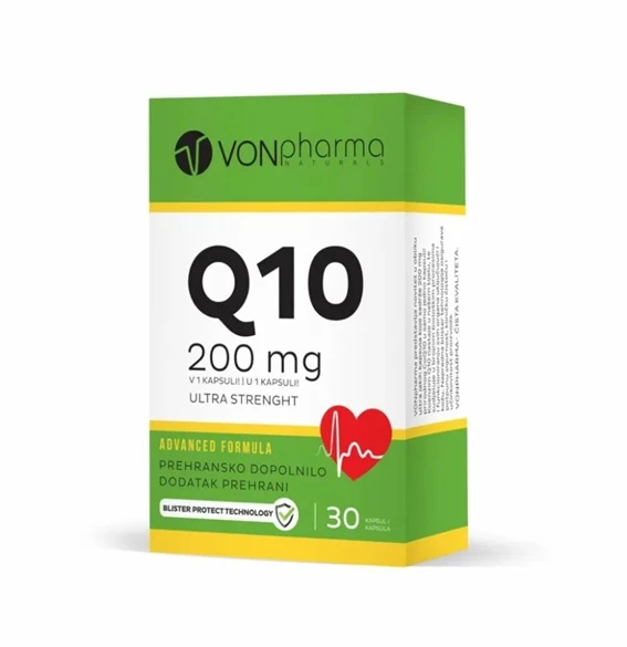 VonPharma CoQ10 200 mg Ultra Strenght, 30 kapsul