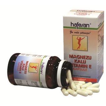 Hafesan Magnezij + Kalij + Vitamin E kapsule, 60 kapsul