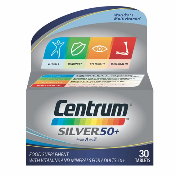 Centrum Silver 50+ od A do Ž, 30 tablet