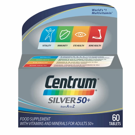 Centrum Silver 50+ od A so Ž, 60 tablet