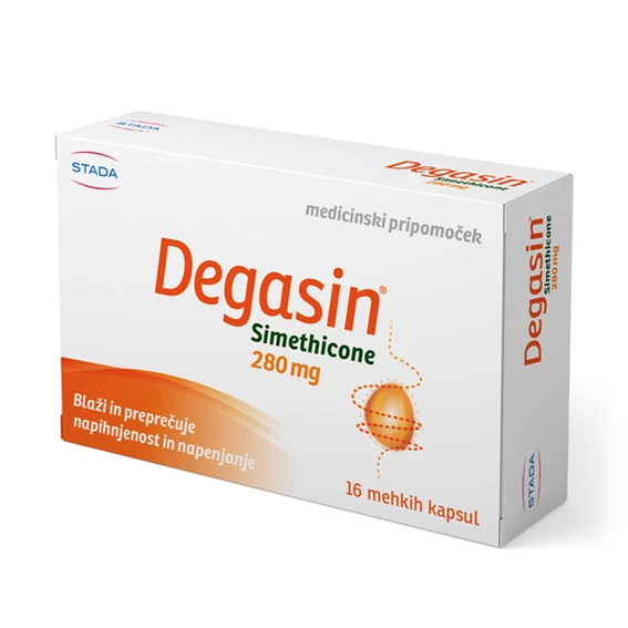 Degasin mehke kapsule, 16 kapsul