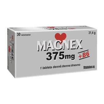 Magnex 375 mg + B6 Vitabalans, 30 tablet