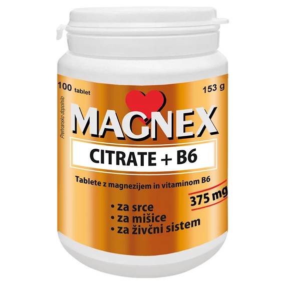  Magnex Citrat 375 mg + vitamin B6 Vitabalans, 100 tablet