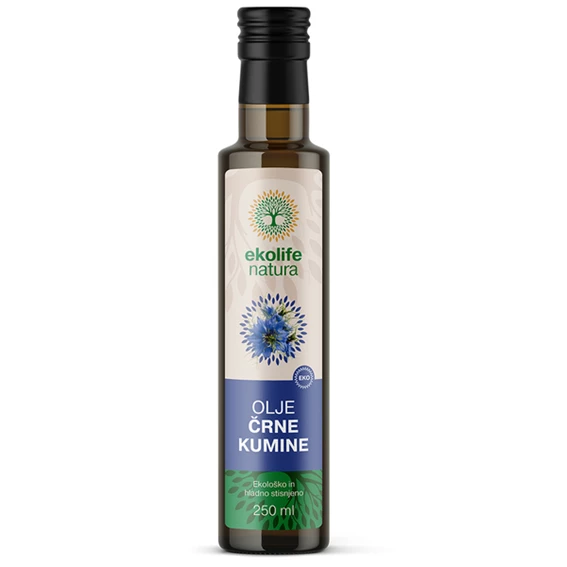 Olje črne kumne, hladno stiskano, Ekolife Natura, 250 ml