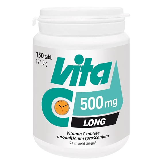Vitabalans Vita-C 500 mg Long tablete s podaljšanim sproščanjem, 150 tablet