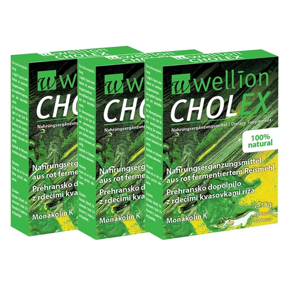 Wellion Cholex kapsule paket: 3 x 30 kapsul