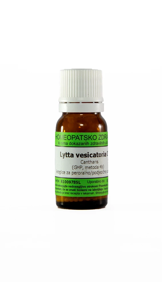 Lytta vesicatoria C12 homeopatske kroglice, 10 g