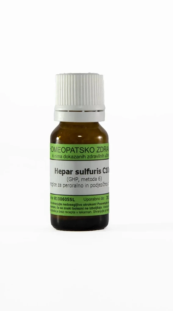 Hepar sulfuris C30 homeopatske kroglice, 10 g