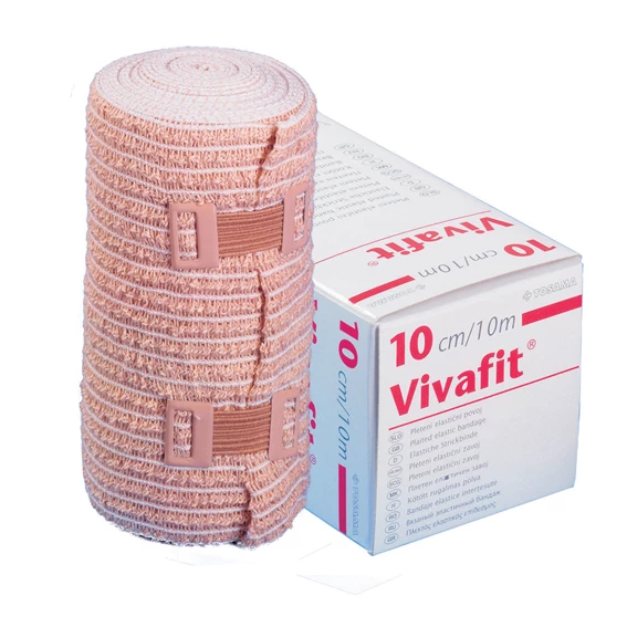 Vivafit pleteni elastični povoj 10 cm x 10 m, 1 kos