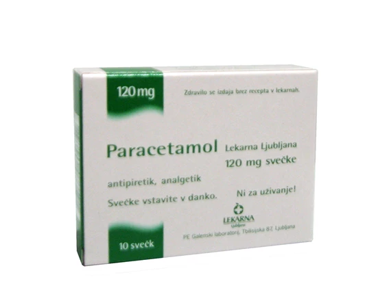 Paracetamol 120 mg Lekarna Ljubljana, svečke za otroke 10 svečk