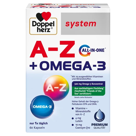 Doppelherz System A-Ž + Omega-3 kapsule, 30 kapsul