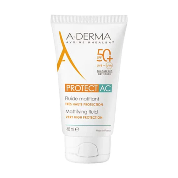 A-Derma Protect AC matirajoči fluid za zaščito pred soncem ZF50+, 40 ml
