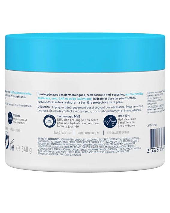 CeraVe SA krema za glajenje suhe in grobe kože, 340 g