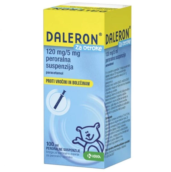Daleron za otroke 120 mg/5 ml, peroralna suspenzija, 100 ml