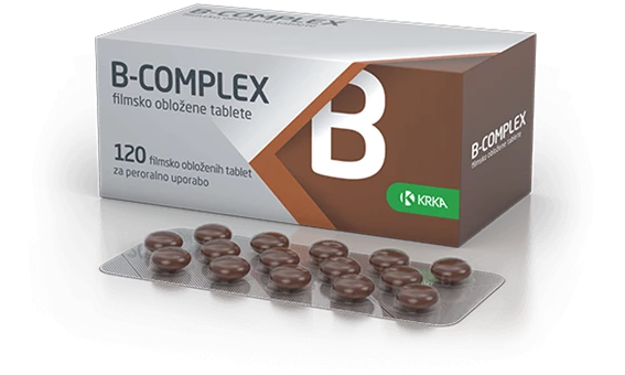 B-Complex Krka, 120 filmsko obložene tablete 