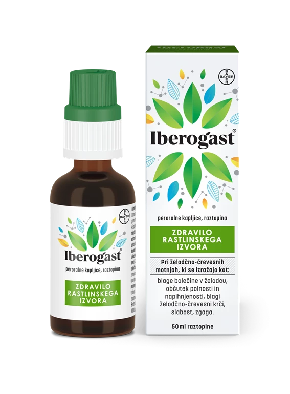 Iberogast peroralne kapljice, raztopina, 50 ml