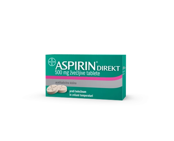 Aspirin direkt 500 mg, 10 žvečljivih tablet