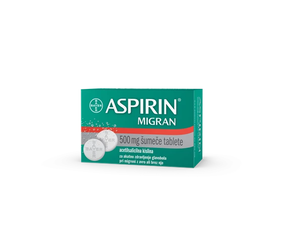 Aspirin migran 500 mg, 12 šumečih tablet