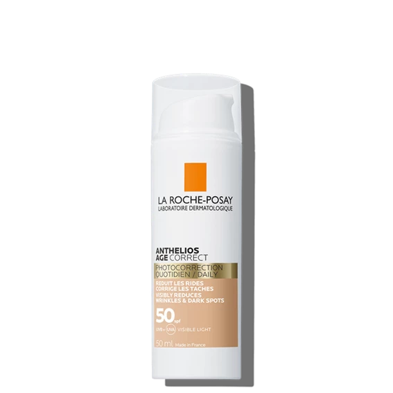 LRP Anthelios Age-Correct SPF 50 obarvana krema za obraz, 50 ml