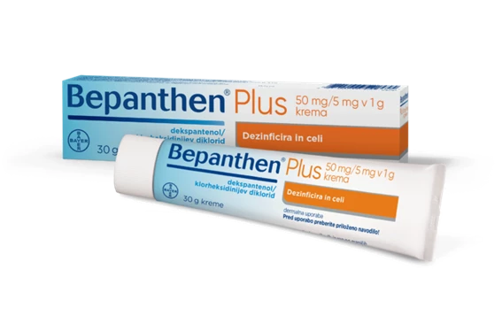 Bepanthen plus 50 mg/5 mg v 1 g, krema, 30 g