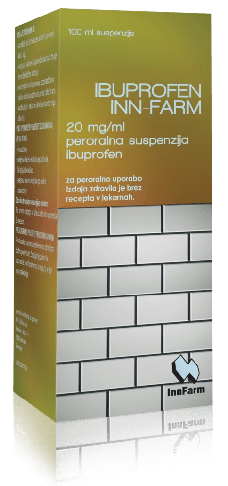 Ibuprofen INN-FARM 20 mg/ml, peroralna suspenzija,100 ml