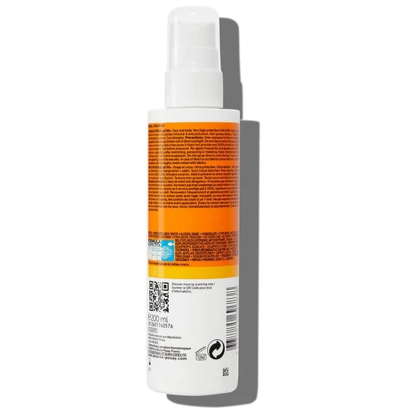 LRP Anthelios nevidno pršilo za obraz in telo SPF 50+, 200 ml