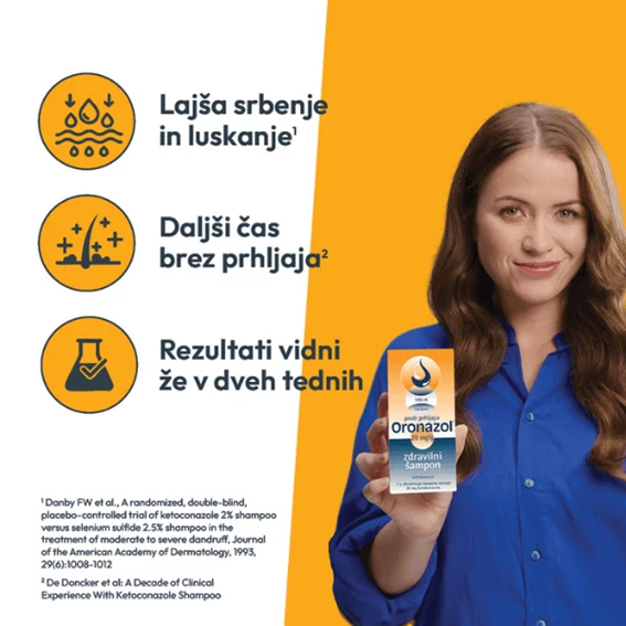 Oronazol 20 mg/g, zdravilni šampon, 100 ml