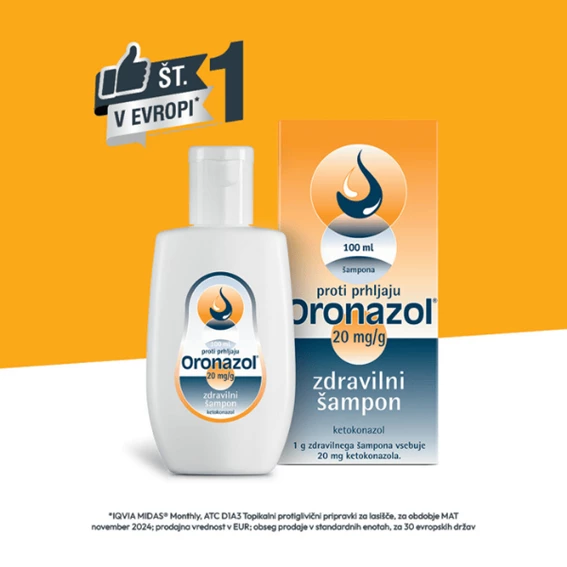 Oronazol 20 mg/g, zdravilni šampon, 100 ml