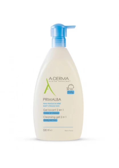  A-Derma Primalba gel za umivanje telesa in las, 500 ml