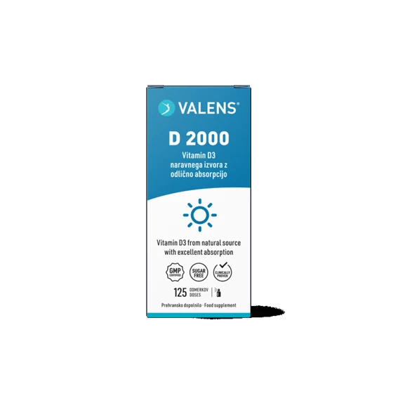 Valens D 2000 ustno pršilo, 25 ml