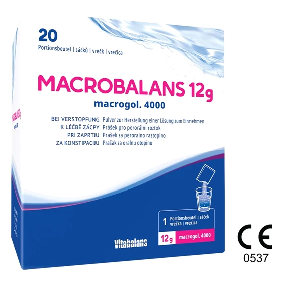 Macrobalans Vitabalans, prašek proti zaprtju - 12 g, 20 vrečk