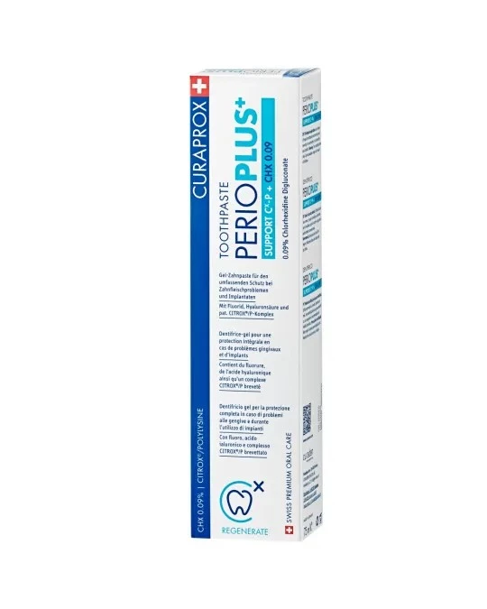 Curaprox Perio Plus+ Support, zobna pasta s klorheksidinom, 75 ml