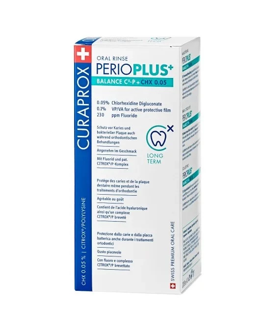 Curaprox Perio Plus+ Balance, ustna voda s klorheksidinom, 200 ml