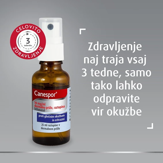 Canespor dermalno pršilo 10mg/ml, 25 ml