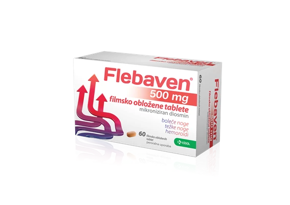 Flebaven 500 mg, 60 filmsko obloženih tablet