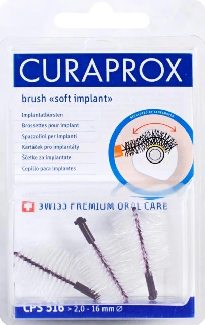  Curaprox CPS soft implant 516, 3 medzobne ščetke