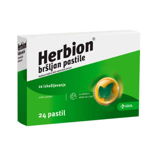 Herbion Bršljan Krka, 24 pastil